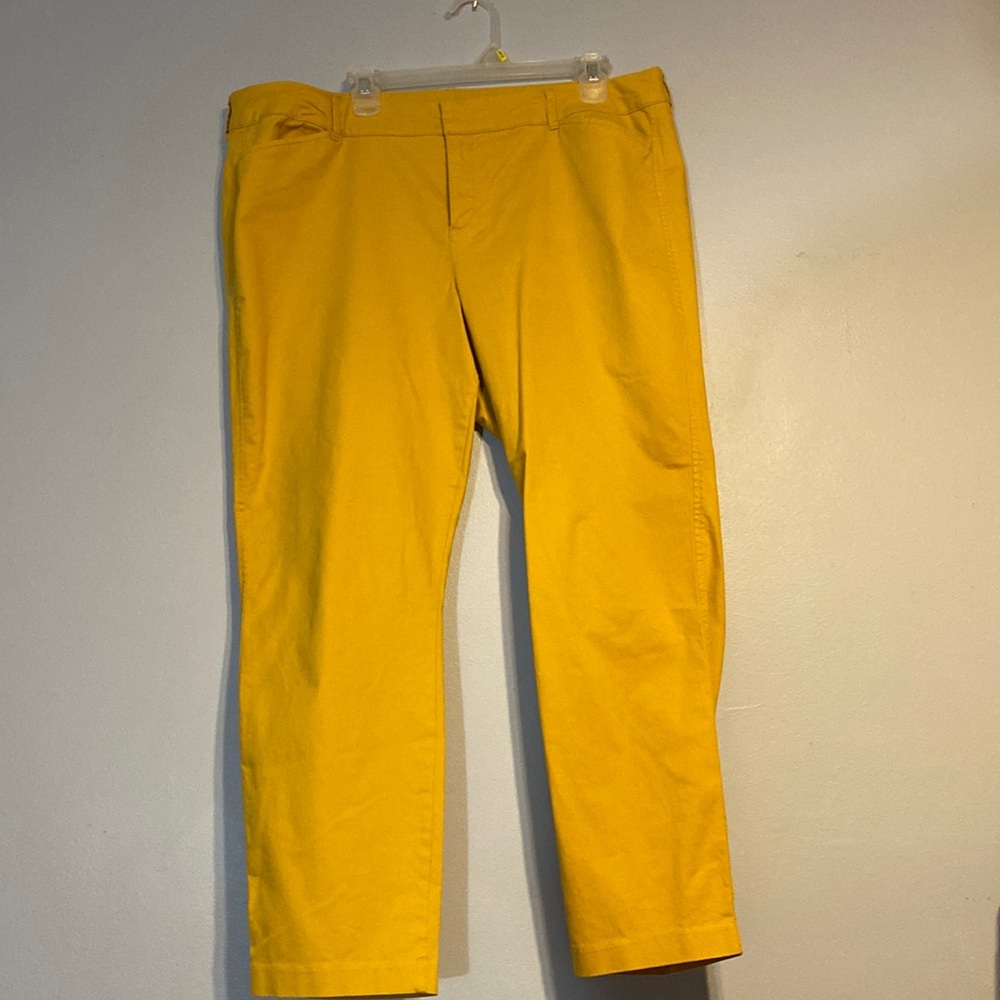 Plus Size Mustard Khakis